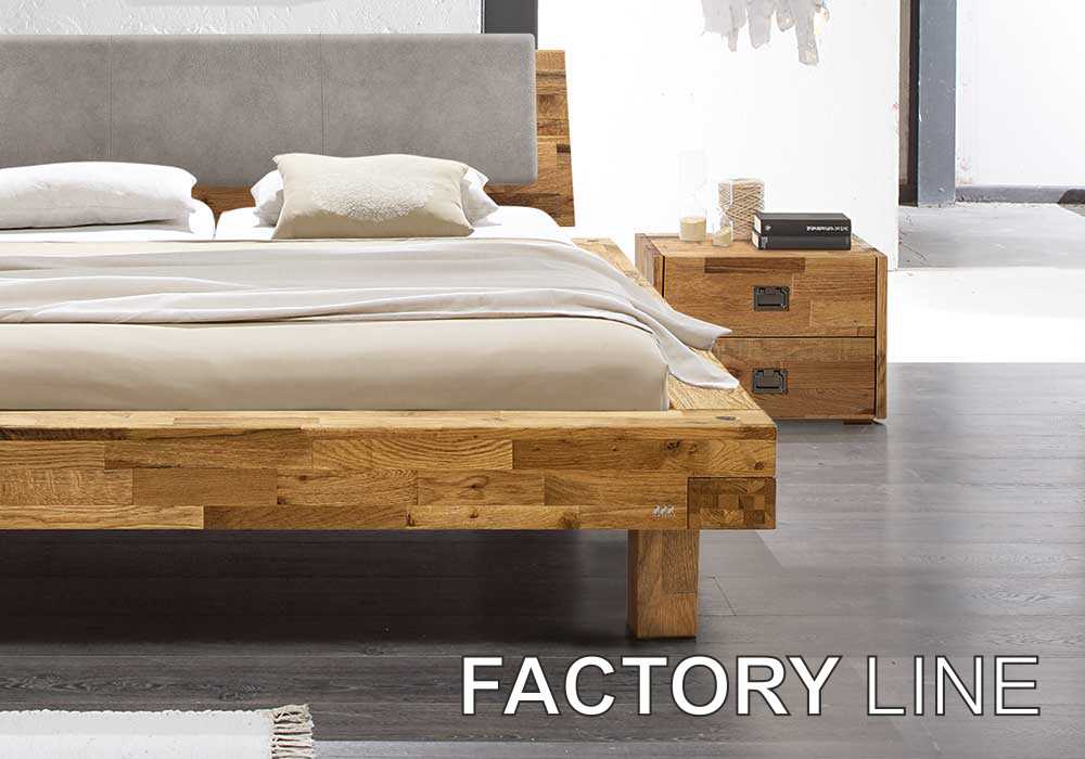 Factory Line Serie Massivholz-Betten von Hasena