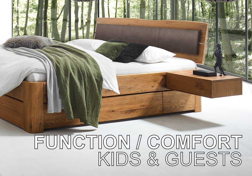 Function/Comfort/Kids Serie Massivholz-Betten von Hasena