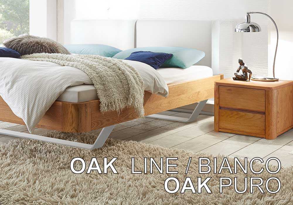 Oak Line Serie Massivholz-Betten von Hasena