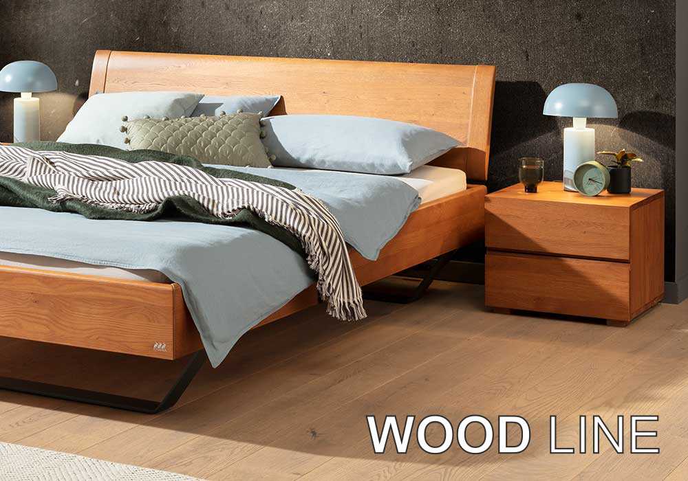 Wood Line Serie Massivholz-Betten von Hasena